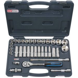 KS Tools 918.0635 - Coffret 35 douilles et accessoires CHROMEplus 1/2'