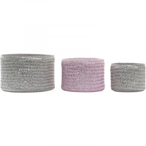 Panier de rangement polypropyl&egrave;ne DKD Home Decor 27x27x17 cm (x3)