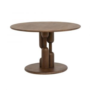 Table à manger ronde en bois de manguier Zola