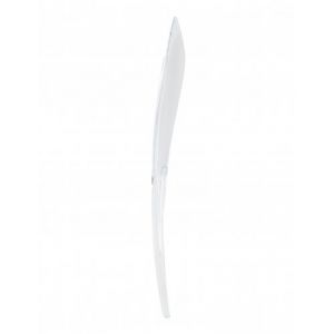 20 couteaux en plastique transparent (18 cm)