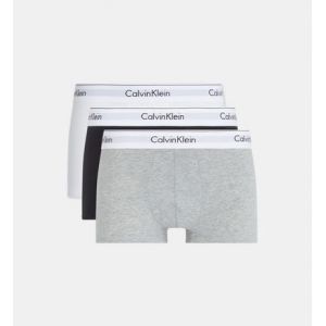 Calvin Klein Lot 3 boxers Modern coton stretch Gris Jeans - Couleur Gris - Taille S