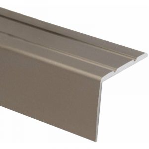 Karat - Seuil de nez de marche Aluminium Acier inoxydable mat 24,5 x 20 mm Montage avec ou sans perçage