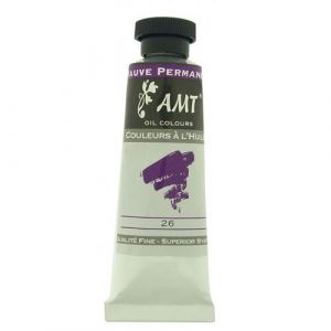 Tube de peinture &agrave; l huile fine 45ml AMT Mauve Permanent