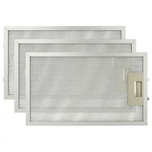 Vhbw 3x Filtre anti-graisse compatible avec AEG 8160D-B, 8160D-AL, 8160D-M/GB, 8160D-M, 8160D-W hotte de cuisine - 32,5 x 19,6 x 0,85 cm, m&eacute;tal
