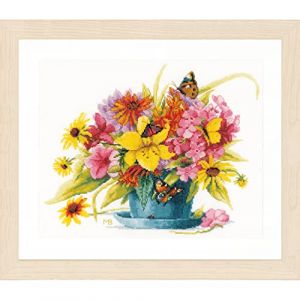 Lanarte Point De Croix Compté Kit Tableau Complet Set LA PERFECTION DES COULEURS De Broderie Loisir Créatif Maison Decoration Cadeau DIY ca. 37 x 31 cm Counted Cross Stitch Embroidery