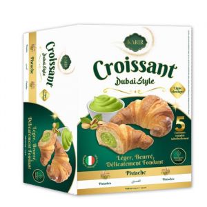 KABIR-BN - 8 Pack de 5 Croissants Halal Chocolat - Dubaï Style - Emballés Individuellement - Idéal pour le Snacking - Viennoiserie Fondante - Goût raffiné - inspirée des saveurs orientales
