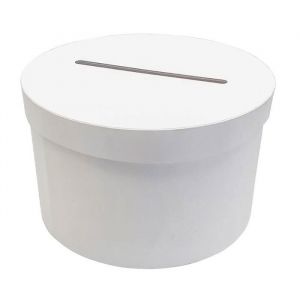 CTOP Urne - Ronde - Blanche - 245x245x15cm - Anniversaire - Mariage - Personnalisable