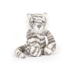 Jellycat Peluche bashful snow tiger medium - l: 9 cm x l : 12 cm x h: 31 cm
