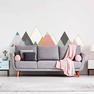 Stickers muraux - Décoration Chambre Salon - Autocollant Sticker Mural géant Montagnes scandinaves Kristal - 40x60cm