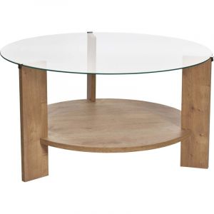 Table basse ronde en verre Clara