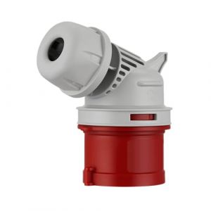 Rev Prise CEE 400 V 16 A 5 broches coud&eacute;e 3Ph + N + PE &eacute;tanche IP44 Rouge