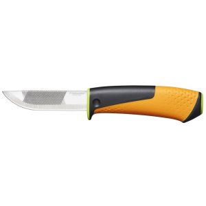 Fiskars Couteau travaux difficiles Fourreau -aiguiseur intégré - surface de frappe