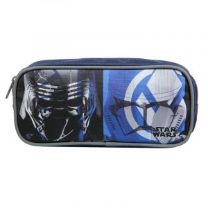 Bagtrotter trousse scolaire rectangulaire disney star wars bleu
