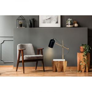Prix Lampe à Poser en Marbre Spiro 54cm Noir