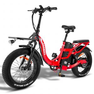 Vélo Électrique Fafrees F20 X-Max Autonomie 140km Moteur 750w Double Suspension 20 Pouces Fat Bike Batterie 48v30ah Rouge