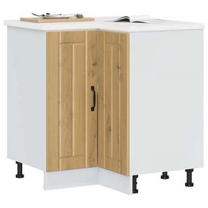 VidaXL Armoire d'angle de cuisine Lucca chêne artisanal
