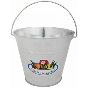 Kids in the garden Seau pour enfant en zinc gris - Gris