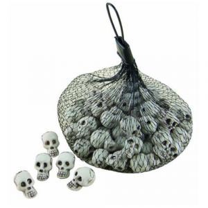 Sachet de 50 Crânes en Plastique 2,5 cm