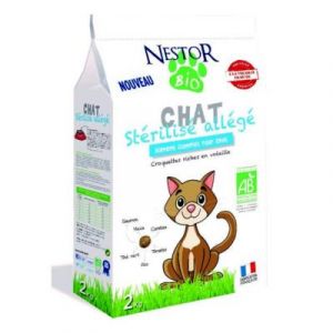 Image de Nestor Bio Croquettes Bio Stérilisé Allégé pour Chat 2Kg