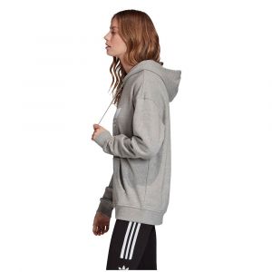 Adidas TRF Hoodie Sweat-Shirt Femme, Medium Grey Heather/White, FR : S (Taille Fabricant : 42)