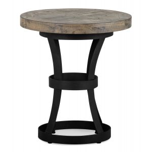 D&eacute;coration d'Autrefois Table de chevet Bois M&eacute;tal Marron 45x45x50cm