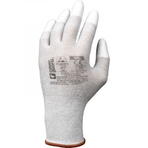 Coverguard Lot de 10 - gants eurolite EST80 13G polyester/carbon - pu bouts doigts Taille 6