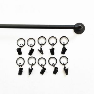 Tringle vitrage extensible 40-70cm Curve D10 Noir mat