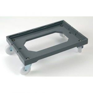 Matfer Socle 4 roues pour bacs et caisses 600x400 et 400x300mm base injectée en ABS-PC charge maxi 250kg coloris noir - GILAC