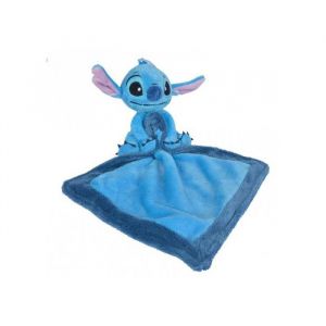 Nicotoy Stitch grand doudou plat bleu 20 x 20 cm - peluche enfant et bebe et 1 carte tigre - naissance