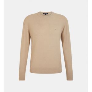 Eden Park Pull fin droit coton et lin Beige - Couleur Beige - Taille XXL