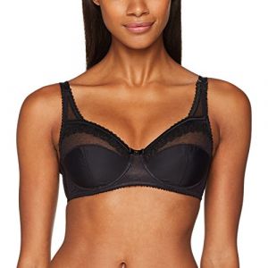 PLAYTEX Soutien-Gorge Emboitant Micro Noir C?UR CROISE FEMININ Noir