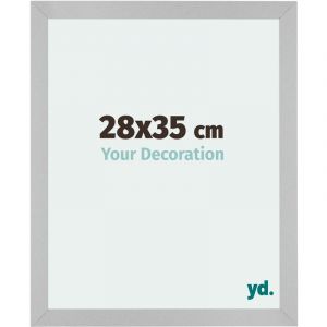 Yd. - Your Decoration - 28x35 cm - Cadres Photo en mdf Avec Verre acrylique - Anti-Reflet - Excellente Qualit&eacute; - Argent Mat - Cadre Decoration Murale