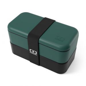 monbento Lunch box rectangle 2x500ml vert noir