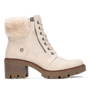 Refresh Bottines Femme Beige - Chaussures confortables et polyvalentes - Mode d&eacute;contract&eacute;e - Mod&egrave;le 17291103 (Taille37)