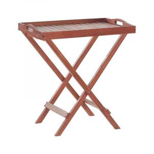 Beliani Table de terrasse ou jardin en bois foncé TOSCANA