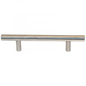 Poignée barre de diamètre 12mm entraxe 128mm finition en inox brossé - CADAP - 00497L/72S