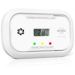Elro D&eacute;tecteur de monoxyde de carbone - FC5010 - &Eacute;cran - Alarme 85 dB - Pile 10 ans