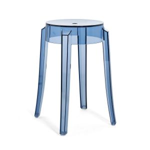 Kartell Charles Ghost, Lot de 2 tabourets, H 46 cm, Bleu poudr&eacute;