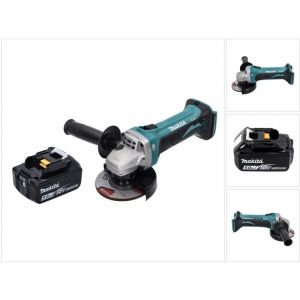 Makita DGA 452 T1 Meuleuse d'angle sans fil 18 V 115 mm + 1x Batterie 5,0 Ah - sans chargeur