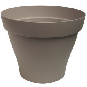 Poetic Pot rond en polypropylène ROMEO 13 L taupe