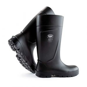 Bekina boots Bottes de sécurité de Haute qualité, Hommes, Embout en Acier et Semelle en Acier pour Plus de sécurité, matériau Souple et léger, adhérence optimale, Pieds Chauds et secs, Industrie, Noir, EU 42