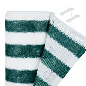 Relaxdays Brise-Vue, paravent cl&ocirc;tures 1,2X 25 m, rambardes, Anti-UV, r&eacute;sistant aux intemp&eacute;ries, PE-HD, Vert-Blanc