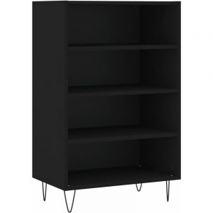 VidaXL Buffet haut noir 57x35x90 cm bois d'ingénierie
