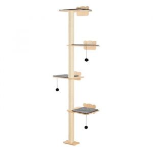 Étagères Murales Pour Chat-Vevor-4 Plateformes De Saut-Perchoir Pour Chat Bois De Pin 12 Mm Pour Dormir, Jouer, Grimper
