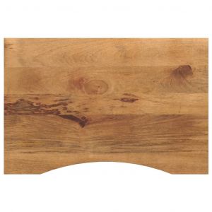 VidaXL Dessus De Bureau Avec Courbe 100x50x2,5 Cm Manguier Massif Brut