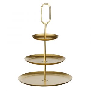 Mica Decorations Etagere Rama 3 niveaux - L38 x L38 x H55 cm - Métal - Or