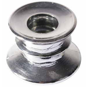 Ruedelafete LOT de 12 bougeoirs Suede, Chrome brillant argent