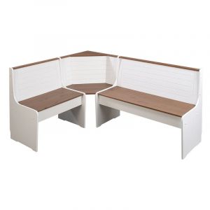 Image de Banc D'Angle Coin Repas WESTERLAND Blanc Sépia