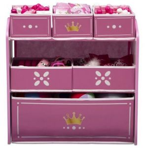 Image de Delta Children Meuble de rangement couronne blanc - rose