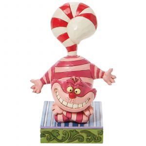 Image de Enesco Disney Traditions Figurine en forme de queue de canne du Cheshire